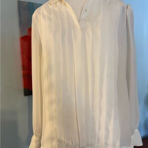 Vtg Dana Ashley Peter Pan Lace Trim Collar Top 12 Cottage Grandma Coquette Trad